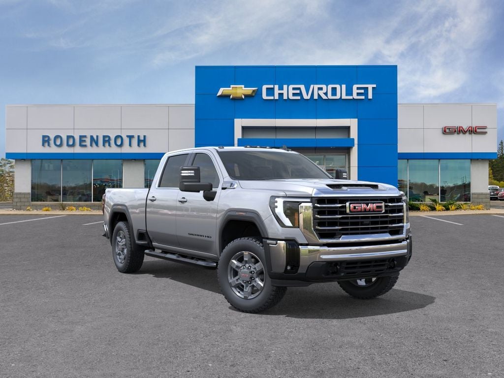 2026 GMC Sierra 2500 HD SLE in Sterling Metallic — front three-quarter view