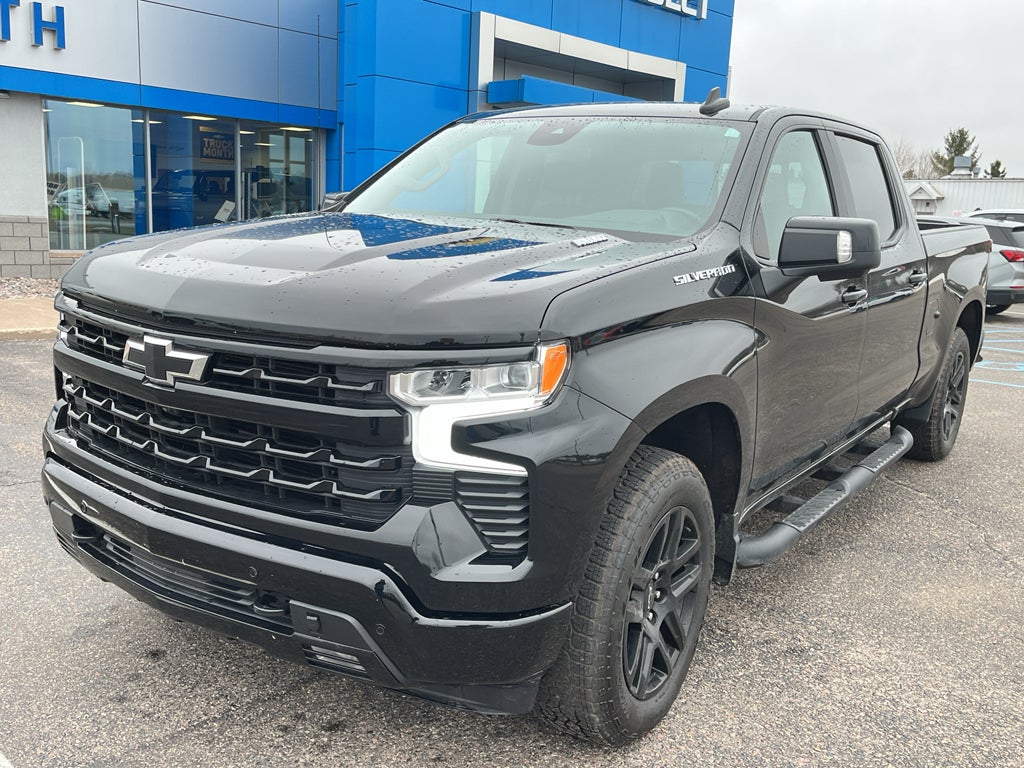 2024 Chevrolet Silverado 1500 RST in Black — front three-quarter view