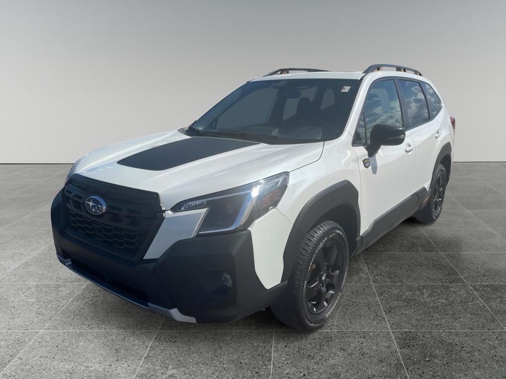 2022 Subaru Forester Wilderness in White — front three-quarter view
